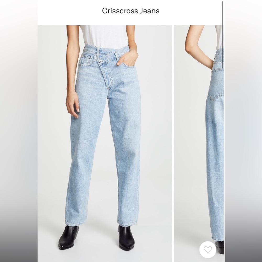 Agolde criss cross jeans